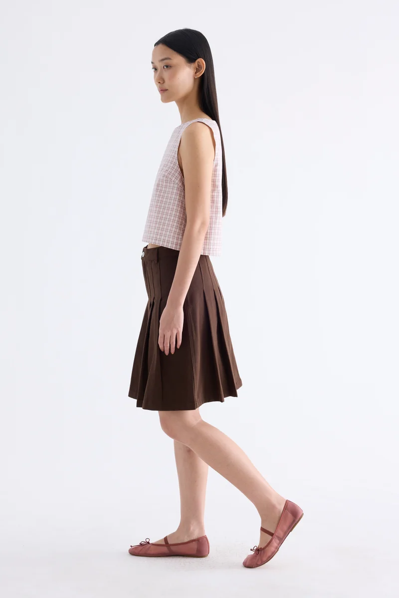 The Editor's Market Kendella Low-Rise Pleated Skirt